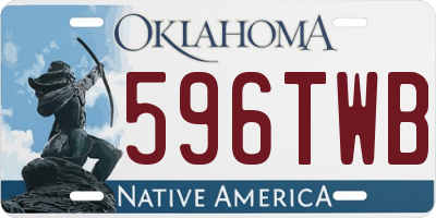 OK license plate 596TWB