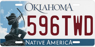 OK license plate 596TWD