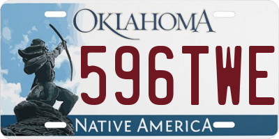 OK license plate 596TWE