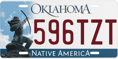 OK license plate 596TZT