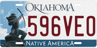 OK license plate 596VEO