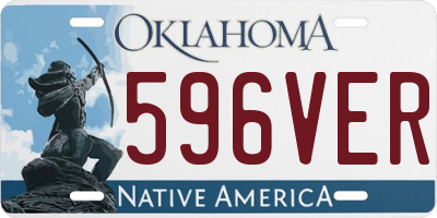 OK license plate 596VER