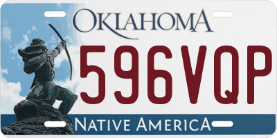 OK license plate 596VQP