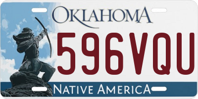 OK license plate 596VQU