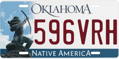 OK license plate 596VRH