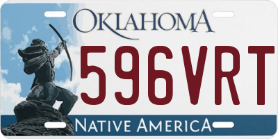 OK license plate 596VRT