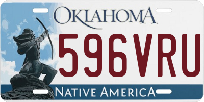 OK license plate 596VRU