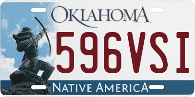 OK license plate 596VSI