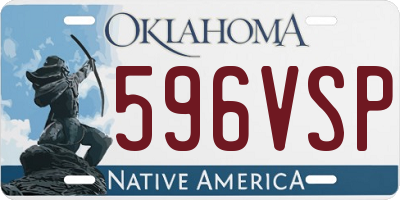 OK license plate 596VSP
