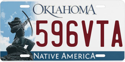 OK license plate 596VTA