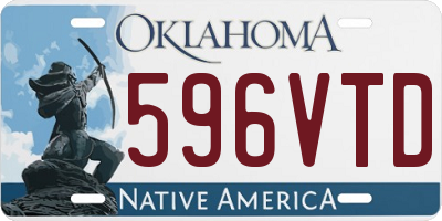 OK license plate 596VTD