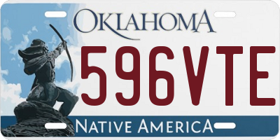 OK license plate 596VTE