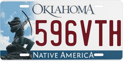OK license plate 596VTH