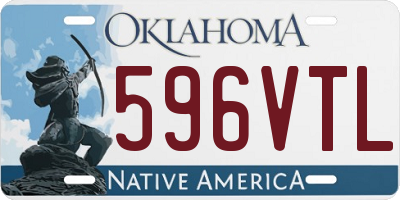 OK license plate 596VTL