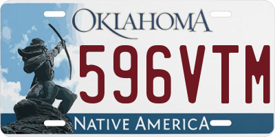 OK license plate 596VTM