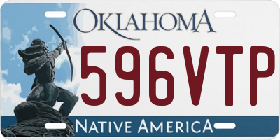 OK license plate 596VTP