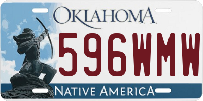 OK license plate 596WMW