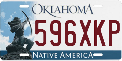 OK license plate 596XKP