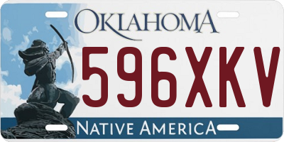 OK license plate 596XKV