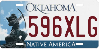 OK license plate 596XLG