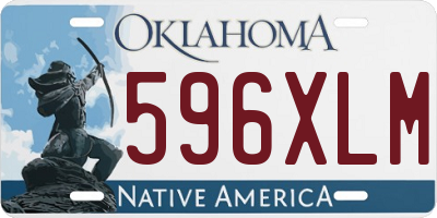 OK license plate 596XLM