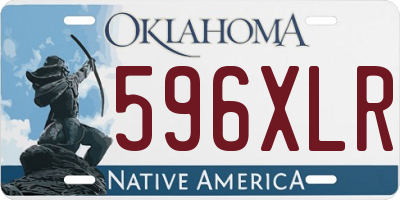 OK license plate 596XLR