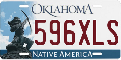 OK license plate 596XLS