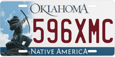 OK license plate 596XMC
