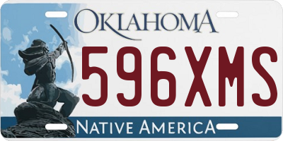 OK license plate 596XMS