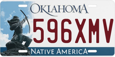 OK license plate 596XMV