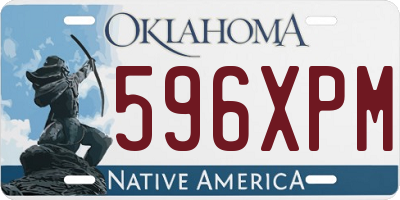 OK license plate 596XPM