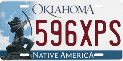 OK license plate 596XPS