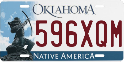OK license plate 596XQM