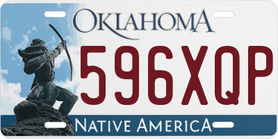 OK license plate 596XQP