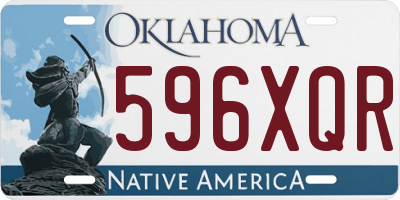 OK license plate 596XQR
