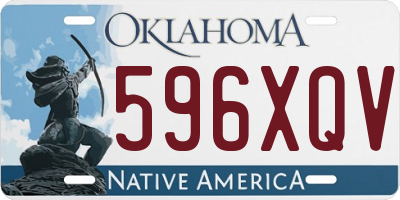 OK license plate 596XQV