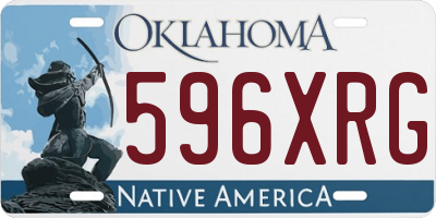 OK license plate 596XRG