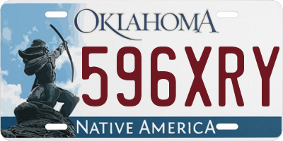 OK license plate 596XRY