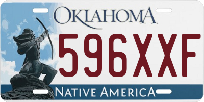 OK license plate 596XXF