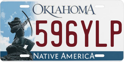 OK license plate 596YLP