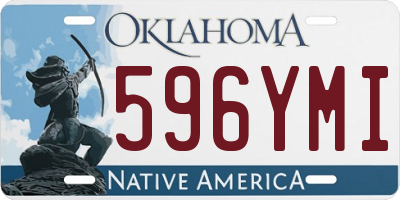 OK license plate 596YMI