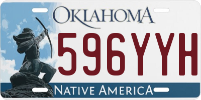 OK license plate 596YYH