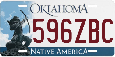 OK license plate 596ZBC