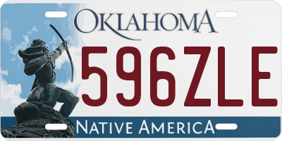 OK license plate 596ZLE