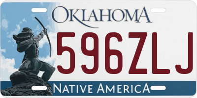 OK license plate 596ZLJ