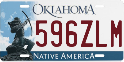 OK license plate 596ZLM
