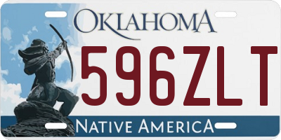 OK license plate 596ZLT