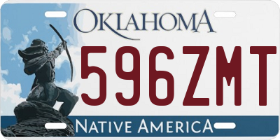 OK license plate 596ZMT