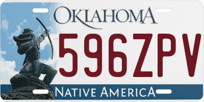 OK license plate 596ZPV