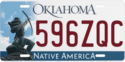 OK license plate 596ZQC